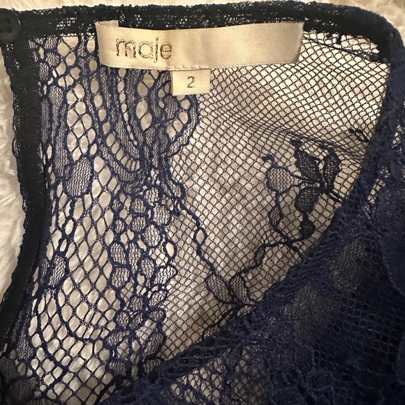 Maje Raspail Ruffled Lace Mini Dress - Picture 6 of 6